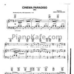 Ноты Ennio Morricone - Cinema paradiso - предпросмотр