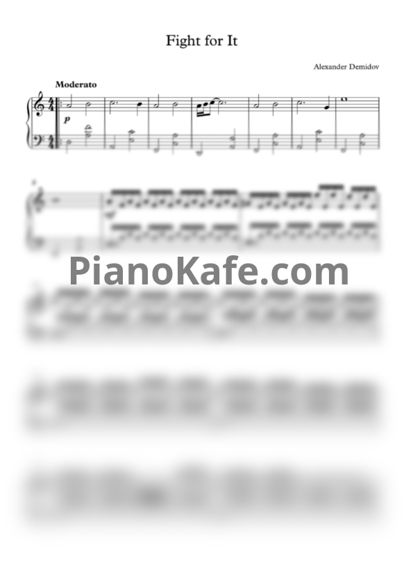 Ноты Alexander Demidov - Fight for It - PianoKafe.com