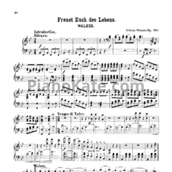 Ноты Иоганн Штраус (сын) - Вальс "Freut euch des Lebens" (Радуйтесь жизни) (Op. 340) - предпросмотр