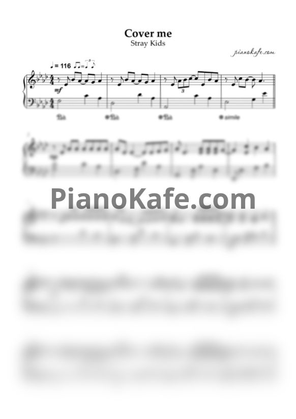 Ноты Stray Kids - Cover me (Piano cover) - PianoKafe.com