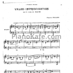 Ноты Франсис Пуленк - Вальс-импровизация на фамилию BACH - предпросмотр