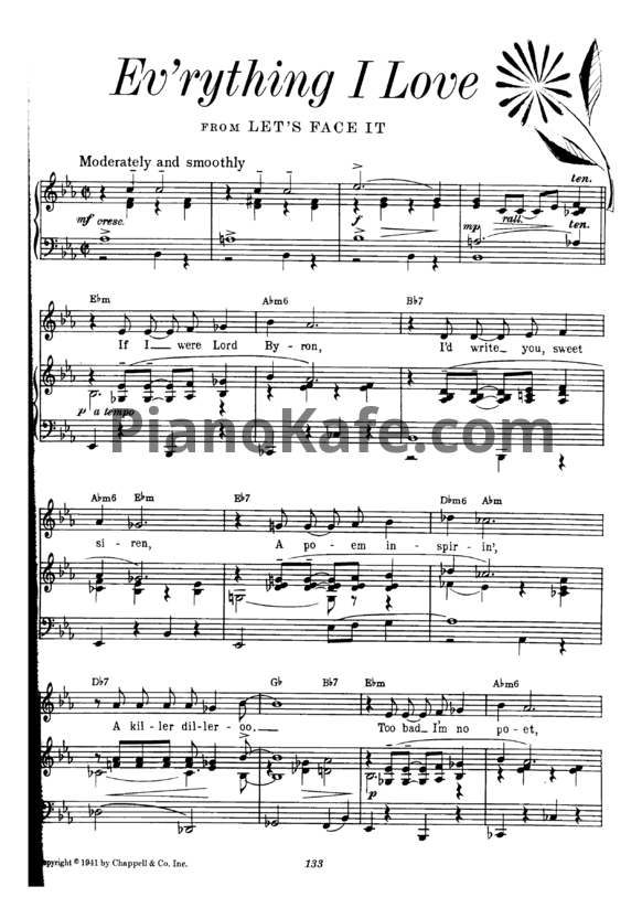 Ноты Cole Porter - Everything I love - PianoKafe.com