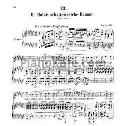 Ноты А. Йенсен - Holde schattenreiche Bäume (Op. 4, №1) - предпросмотр