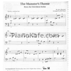 Ноты Jack Marshall - The munster's theme (Arranged by Bill Boyd) - предпросмотр