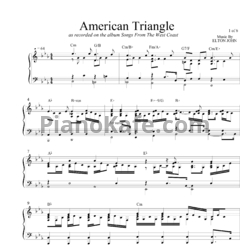 Ноты Elton John - American triangle - предпросмотр
