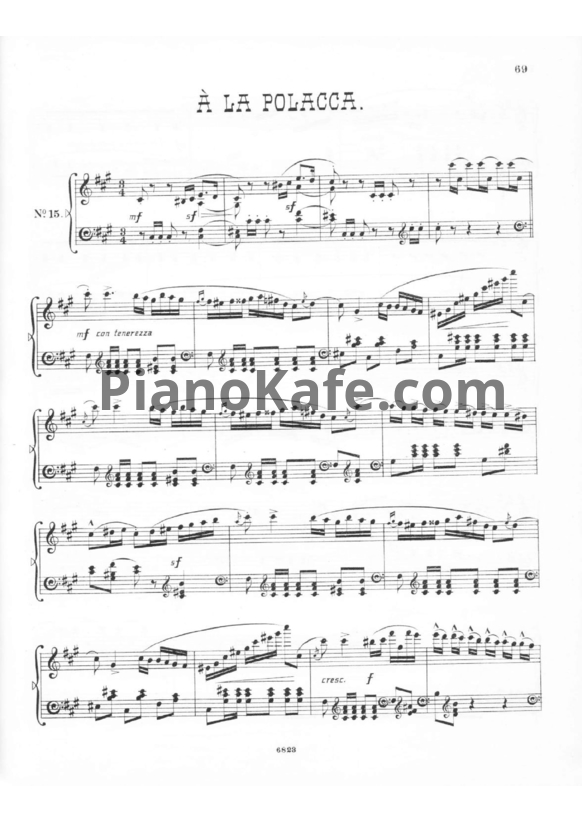 Ноты Герман Волленгаупт - A la polacca - PianoKafe.com