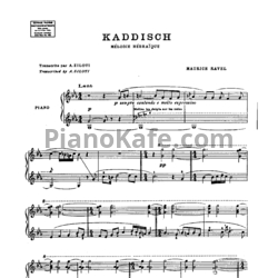 Ноты Maurice Ravel - Kaddisch (Транскрипция А. Зилоти) - предпросмотр