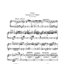 Ноты Франц Шуберт - Соната ля-бемоль мажор (D. 557) - предпросмотр