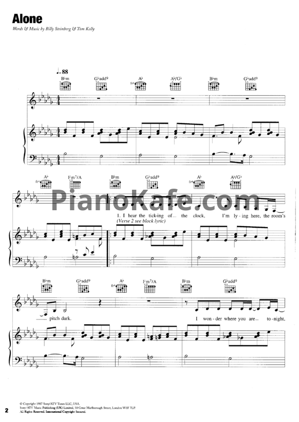 Ноты Heart - Alone - PianoKafe.com