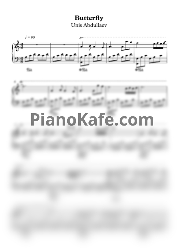 Ноты Unis Abdullaev - Butterfly - PianoKafe.com