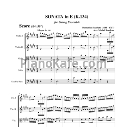 Ноты Д. Скарлатти - Соната K134 - предпросмотр