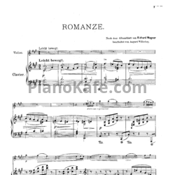 Ноты Р. Вагнер - "Листок из альбома" для Княгини Меттерних (WWV 94) - предпросмотр