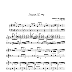 Ноты Д. Скарлатти - Соната K119 - предпросмотр