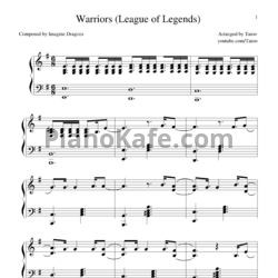 Ноты Imagine Dragon - Warriors - предпросмотр