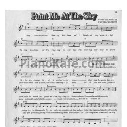 Ноты Pink Floyd - Point me at the sky (Вокальная партия) - предпросмотр