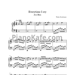 Ноты Ava Max - EveryTime I cry - предпросмотр