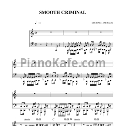 Ноты Michael Jackson - Smooth criminal - предпросмотр