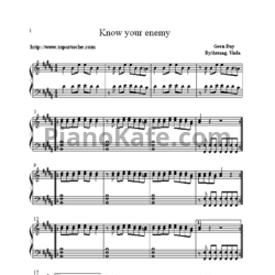 Ноты Green Day - Know your enemy - предпросмотр