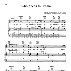 Ноты Barry Manilow - Who need to dream - предпросмотр