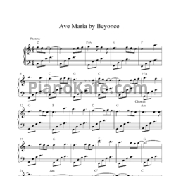 Ноты Beyonce - Ave Maria - предпросмотр