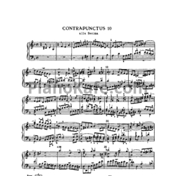 Ноты И. Бах - Искусство фуги (в изложении для фортепиано). Контрапункт №10 - предпросмотр