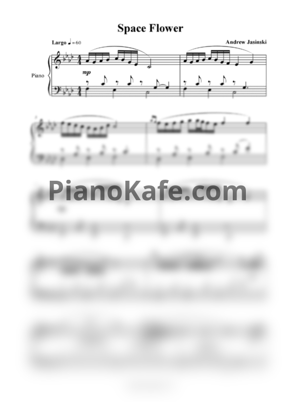 Ноты Andrew Jasinski - Space flower - PianoKafe.com