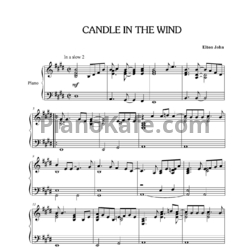 Ноты Elton John - Candle in the wind (Версия 2) - предпросмотр