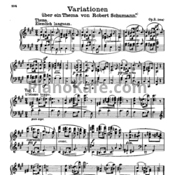 Ноты И. Брамс - Вариации для фортепиано на тему Шумана (Op. 9) - предпросмотр