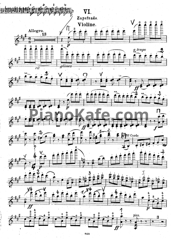 Ноты П. Сарасате - Цапатеадо - PianoKafe.com