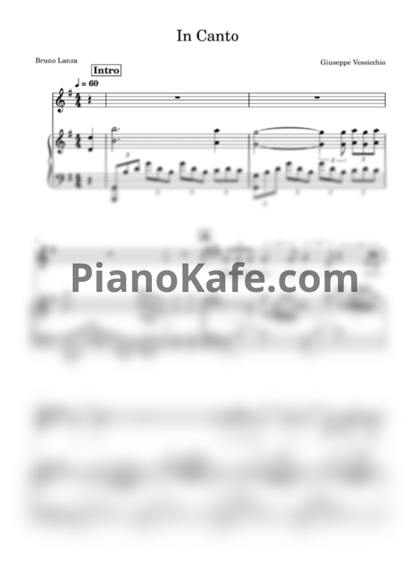 Ноты Andrea Bocelli - In canto - PianoKafe.com