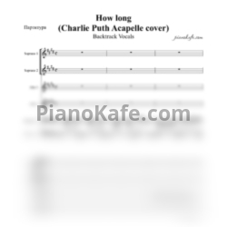 Ноты Backtrack Vocals - How long (Charlie Puth Acapelle cover) - предпросмотр