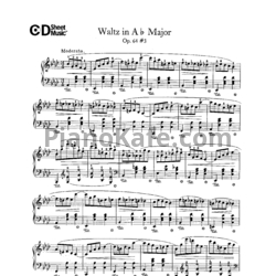 Ноты Ф. Шопен - Вальс №8 ля-бемоль мажор (Op. 64, №3) - предпросмотр