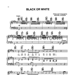 Ноты Michael Jackson - Black and white - предпросмотр