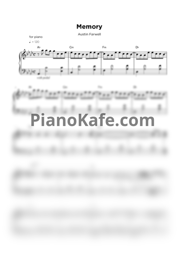 Ноты Austin Farwell - Memory - PianoKafe.com