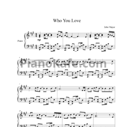 Ноты Katy Perry feat. John Mayer - Who you love - предпросмотр