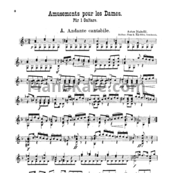 Ноты А. Диабелли - Amusements pour les Dames - предпросмотр