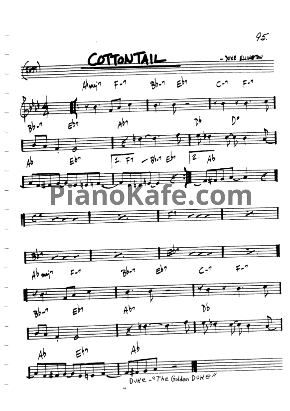 Ноты Duke Ellington - Cottontail - PianoKafe.com