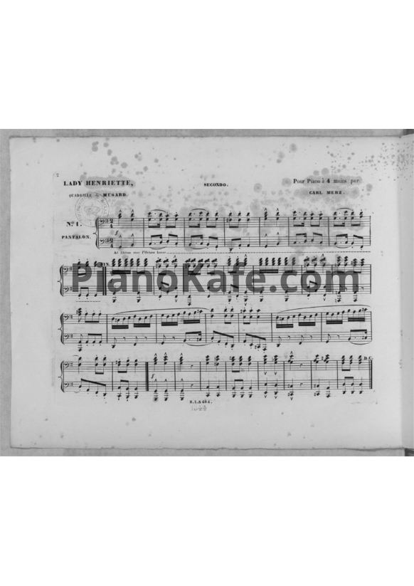 Ноты Фридрих фон Флотов - Lady Henriette (для фортепиано в 4 руки) - PianoKafe.com