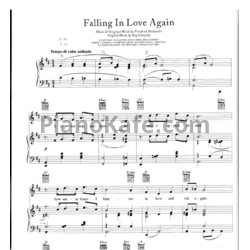 Ноты Marlene Dietrich - Falling in love again - предпросмотр