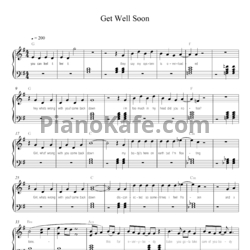 Ноты Ariana Grande - Get well soon - предпросмотр