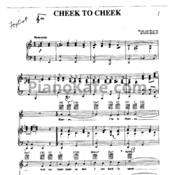 Ноты Frank Sinatra - Cheek to cheek - предпросмотр
