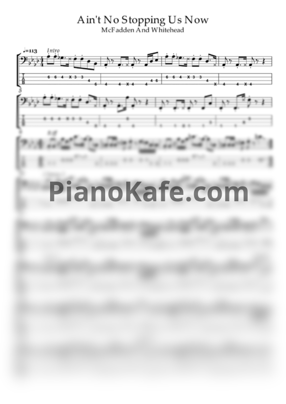 Ноты McFadden and Whitehead - Ain't no stoppin' us now - PianoKafe.com