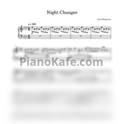 Ноты One Direction - Night changes (Piano cover) - предпросмотр