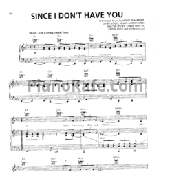 Ноты The Skyliners - Since I don't have you