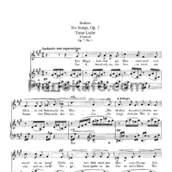 Ноты И. Брамс - 6 песен (Op. 7) - предпросмотр