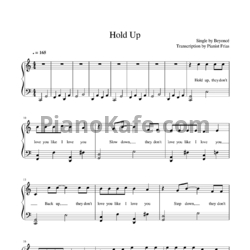 Ноты Beyonce - Hold up - предпросмотр