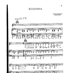 Ноты Toto - Rosanna - предпросмотр