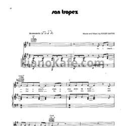 Ноты Pink Floyd - San tropez - предпросмотр