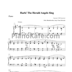 Ноты Феликс Мендельсон - Hark! The Herald angels sing - предпросмотр