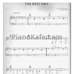 Ноты Taylor Swift - The best day - предпросмотр